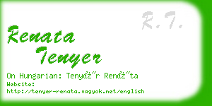 renata tenyer business card